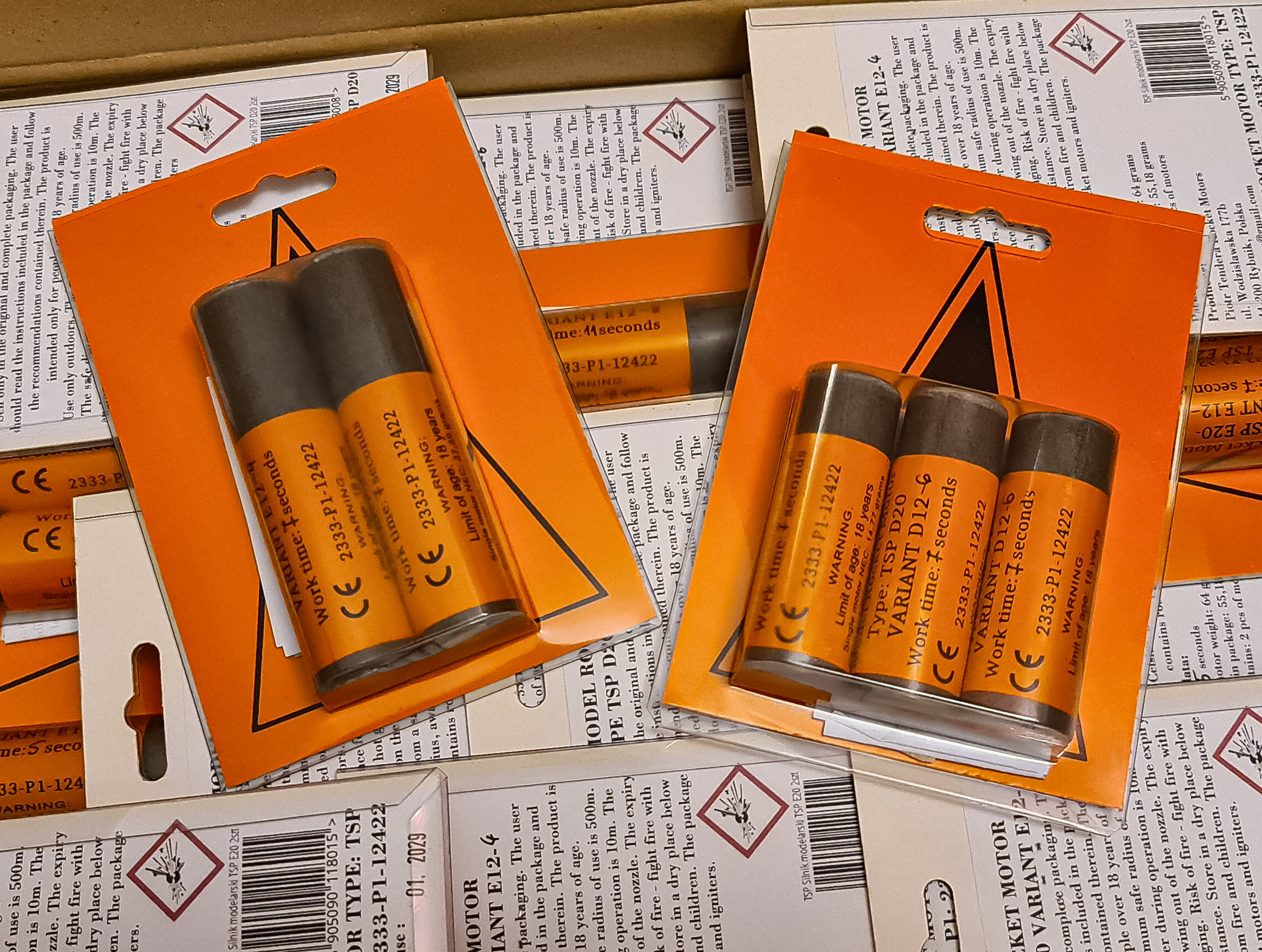 TSP 12N rocket motors D and E