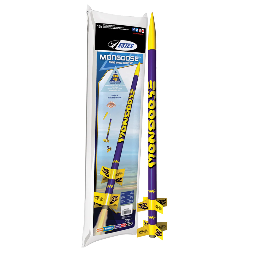 Model rocket kits Mongoose Model Rocket Kit 2 stage rocket skill level 1 A C motors