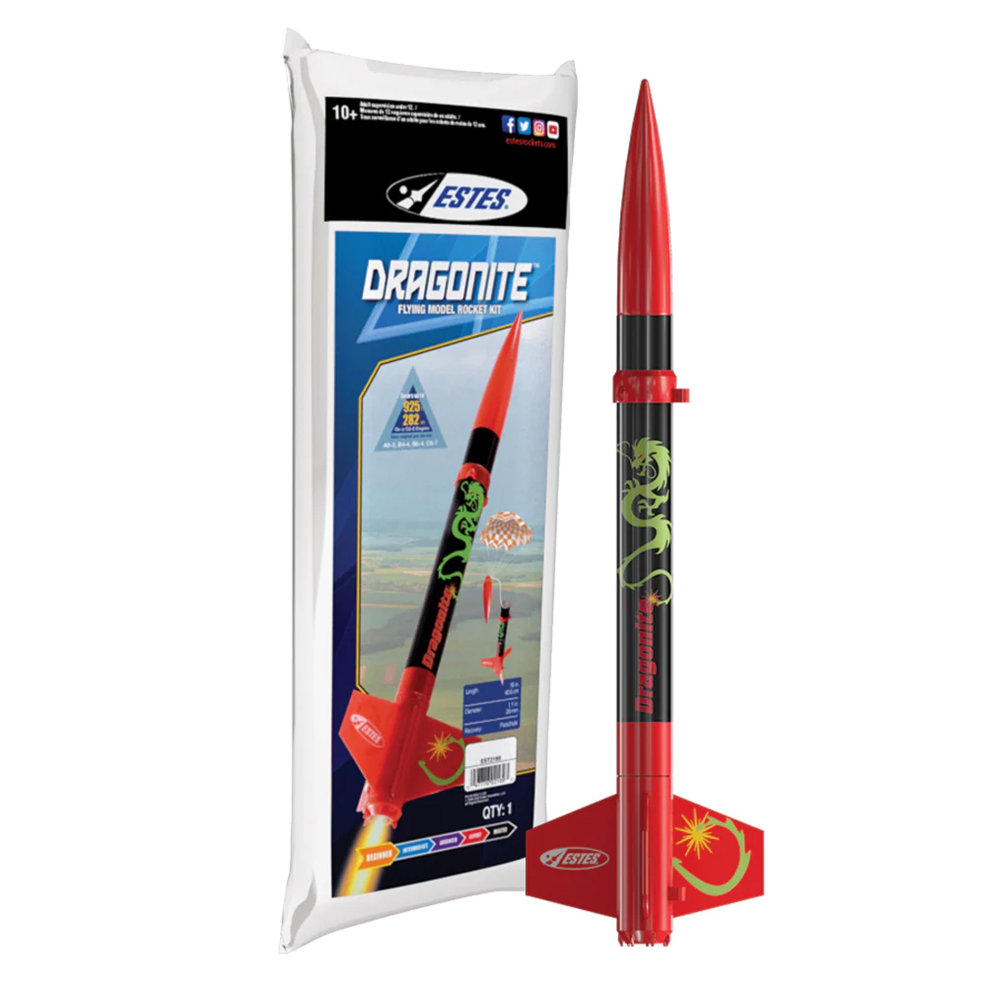 Model rocket kits Dragonite E2X model rocket kit, easy to assemble A