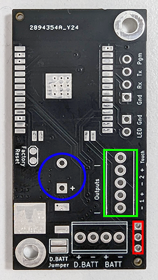 Through hole components position