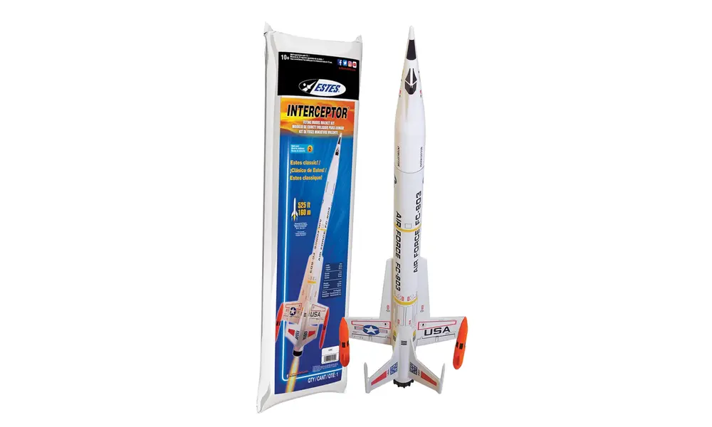 Kit de modelo de cohete Interceptor - Nivel de habilidad 2 - Motores BC, montura de 18 mm - Estes
