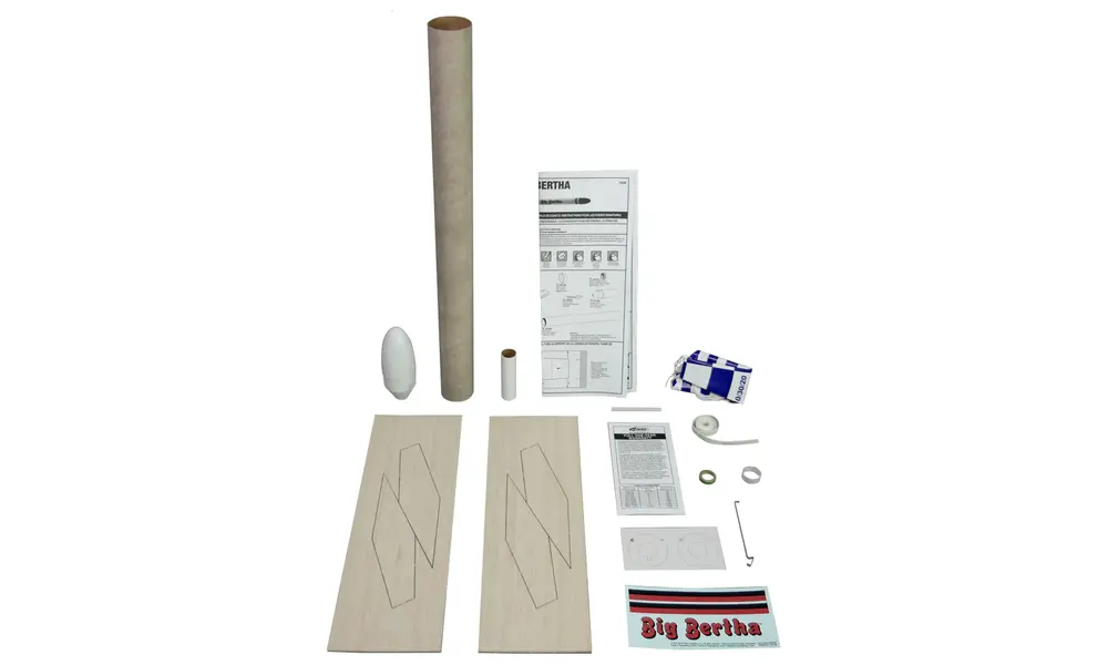 Kit Big Bertha Model Rocket Kit, úroveň dovedností 1 a Estes Classic, motory B a C 18mm držák, 5 image