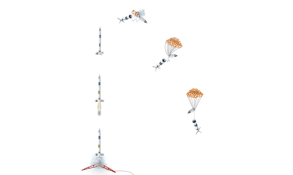 Generická stavebnice rakety E2X - snadná montáž - střídavé motory, 18mm montáž - Estes, 5 image