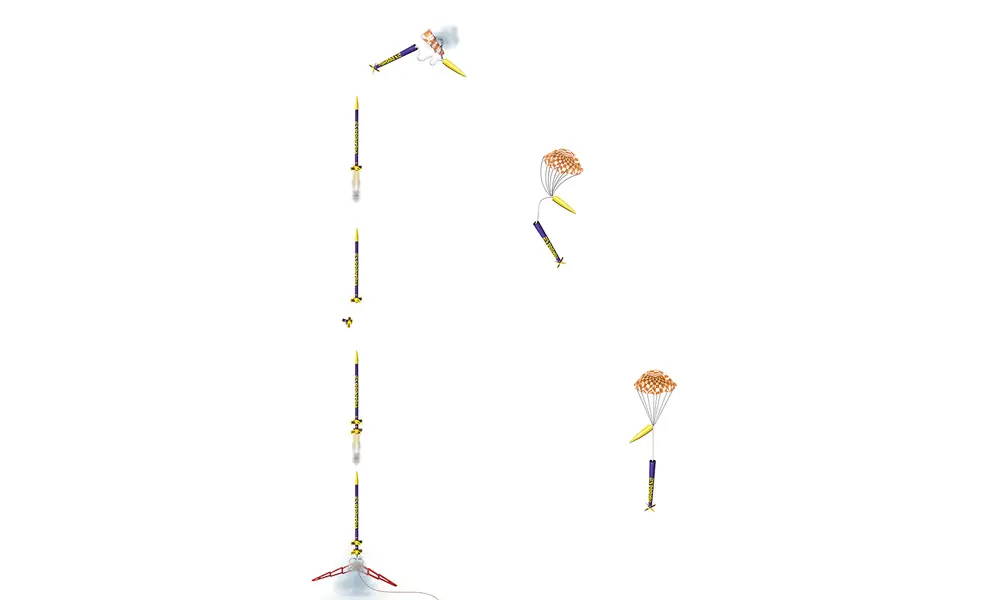 Mongoose Model Rocket Kit, 2-traps raket, vaardigheidsniveau 1, wisselstroommotoren, 5 image