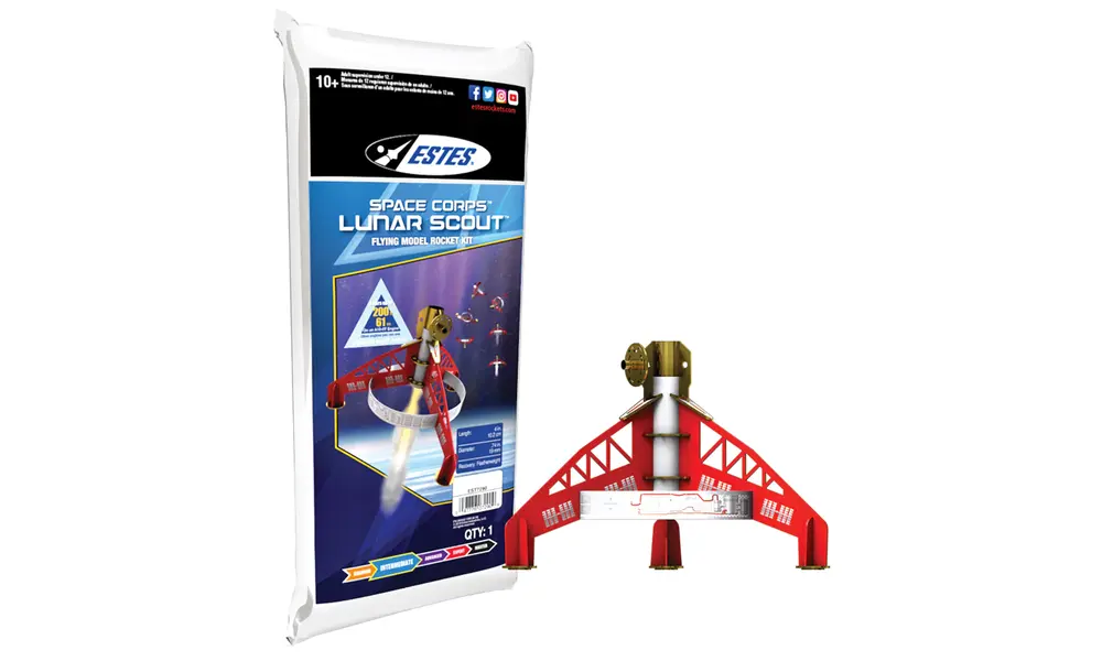 Zestaw rakietowy Space Corps Lunar Scout Model Poziom umiejętności 2 - Estes