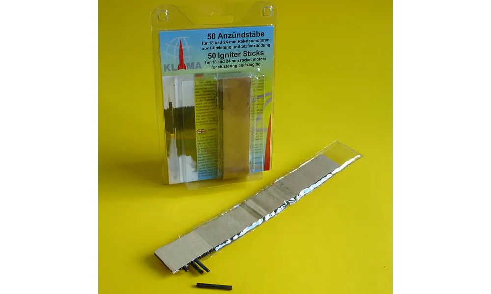 Lightning ignition sticks 50 pieces - Klima - For use with tapematch, Other product options: Tapematch - lightning sticks 50pc model rocketry