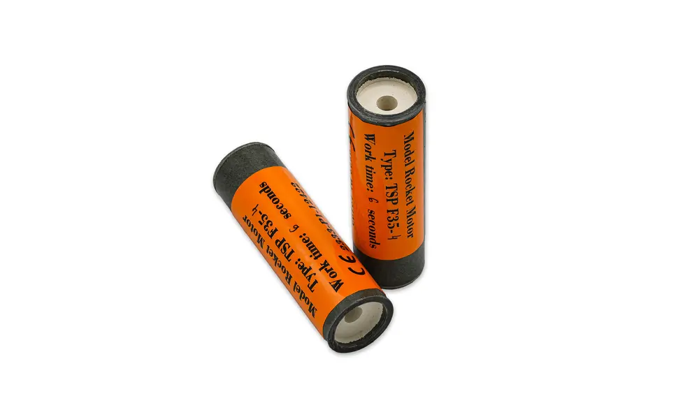 Motores de cohete modelo F35-0 Twin Pack de 29 mm TSP, potencia media, Otras opciones de producto: F35-0 TSP