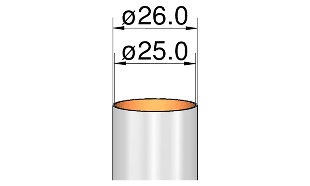 Body tube 26mm x 385mm - 3 slots - airframe Klima, 2 image model rocketry