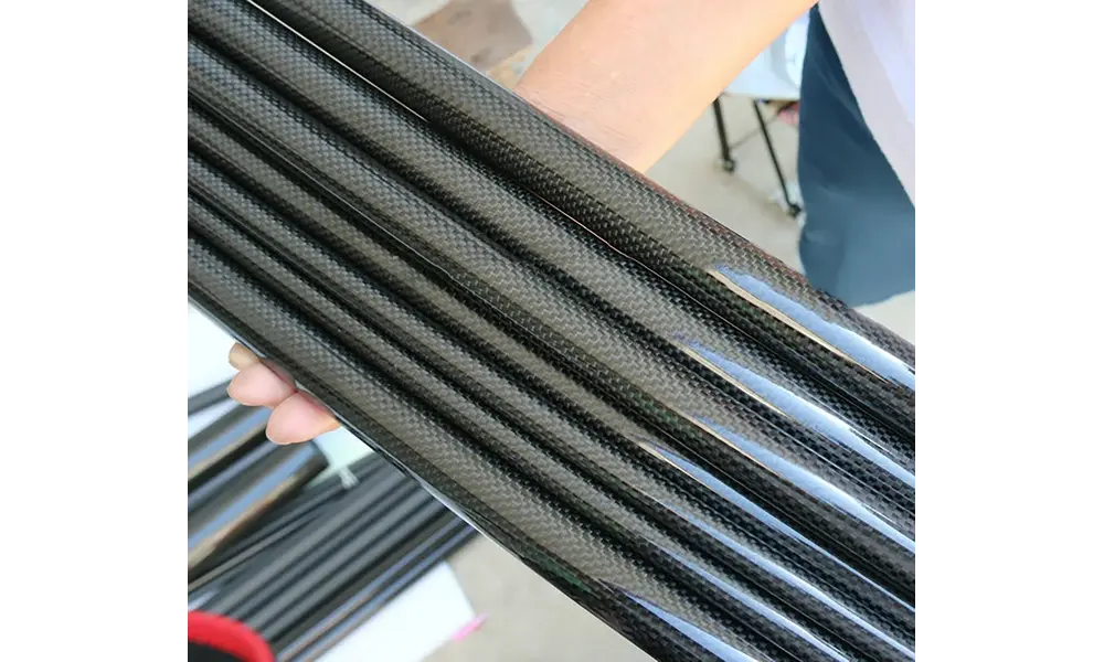 54 mm OD 50 mm ID - 3K uhlíková trubka - délka 1000 mm - vysoce pevné tělo vzduchového rámu, Možnosti produktu: 54/50 mm Trubka z uhlíkových vláken - délka 1000 mm
