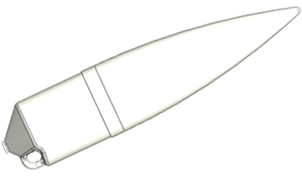 Końcówka noska 50 mm, biały plastik ABS, Opcje produktu: Stożek Klima 50mm biały