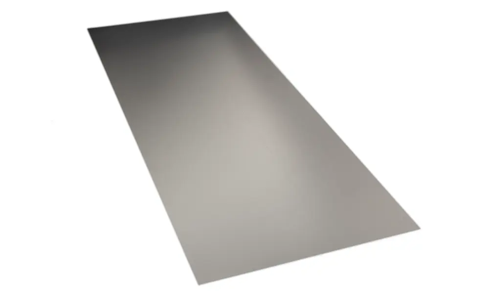 Lamiera di acciaio rivestita in stagno - 10" x 4" x 0,008" (250 mm x 100 mm x 0,2 mm) - Finitura decorativa