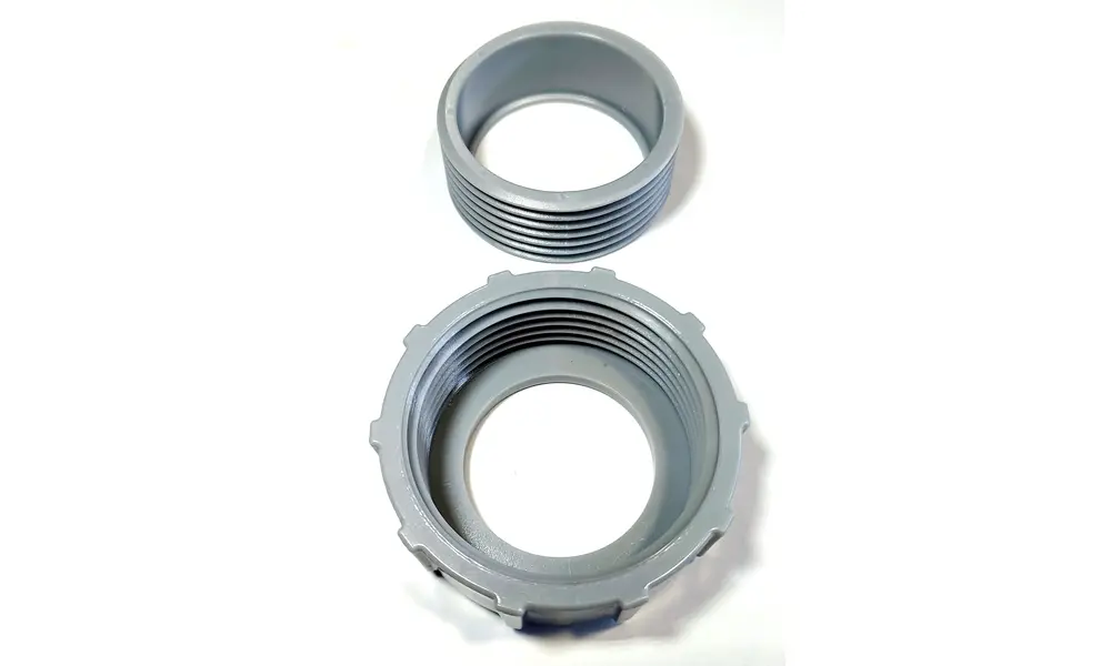 38 mm Injection-Molded Polycarbonate Screw-On Plastic Motor Retainer model rocketry
