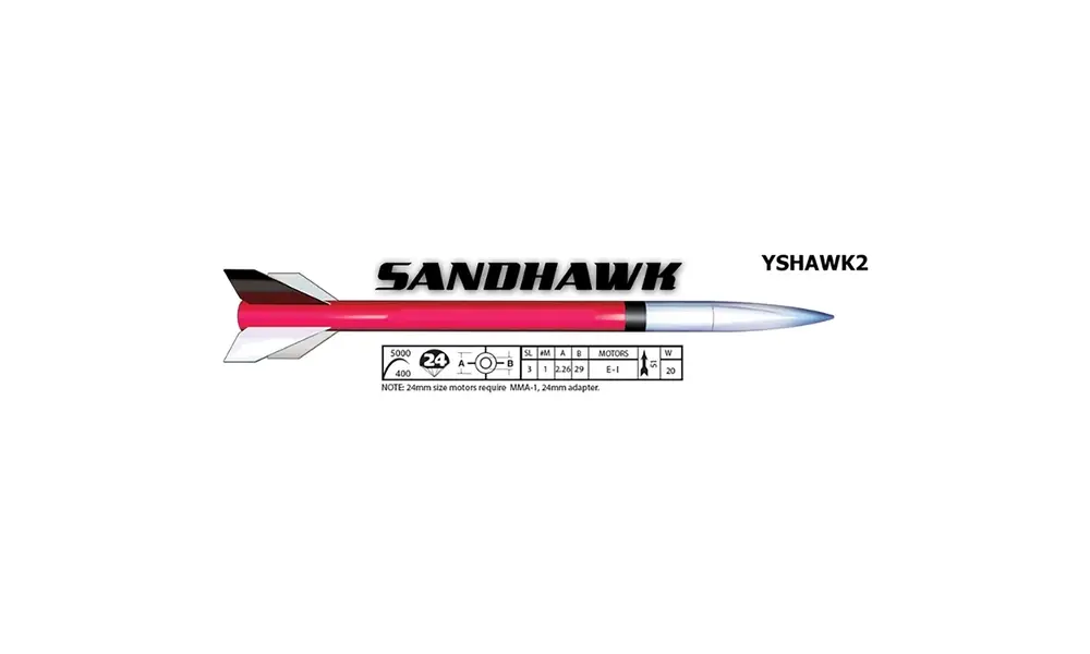 Kit razzo modello Sandhawk loc precisione medio-alta da 2,26 pollici, 3 image