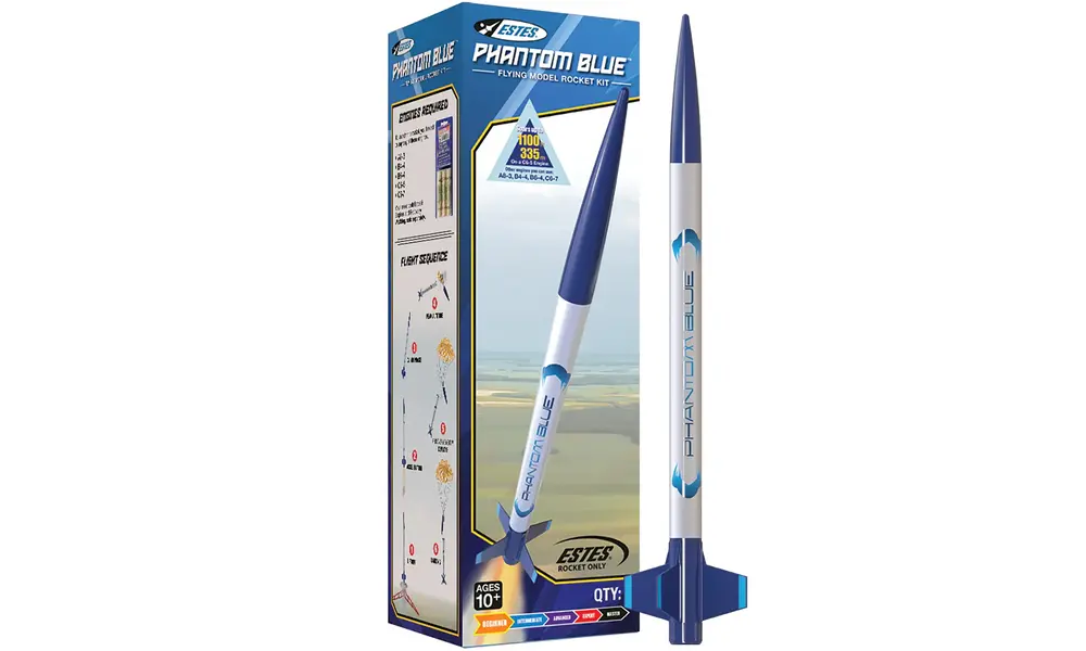 Phantom Blue Einsteiger-Raketenbausatz Estes