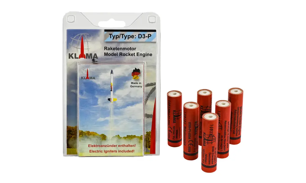 D3-P Six Pack 18mm Klima model rocket motors (Plugged) engine model rocketry