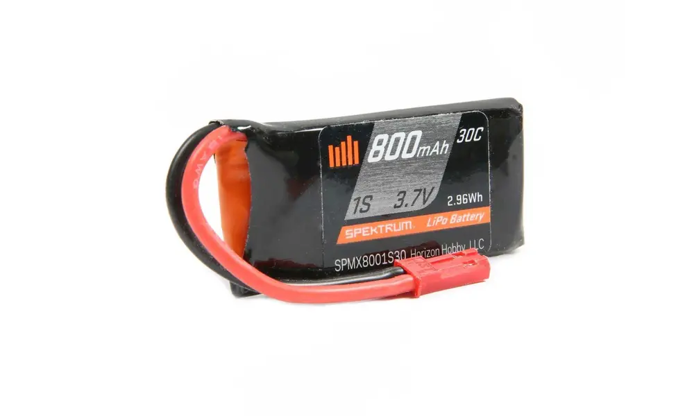 Spektrum 800mAh 1S 3,7V 30C LiPo baterie; JST, Možnosti produktu: 1S 3,7V 800mAh LiPo