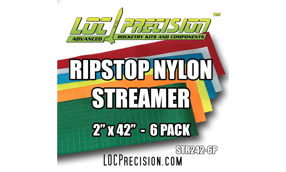 4" x 40" Rip-stop nylon streamer Loc precision, Other product options: 4" x 40" nylon streamer (1-pack) model rocketry