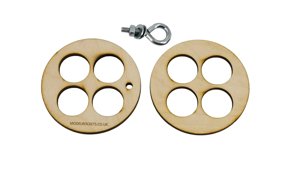 99mm (3.9") OD to 4 x 29mm ID Centering rings for LOC 3.9" (99mm) Airframe, Other product options: 99mm OD 4x29mm ID LOC-CR model rocketry