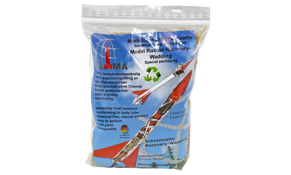 Coton de protection Klima (PETIT SAC) - Une ouate naturelle ignifuge protège votre système de récupération de fusée, Options du produit: Ouate naturelle Klima - petite