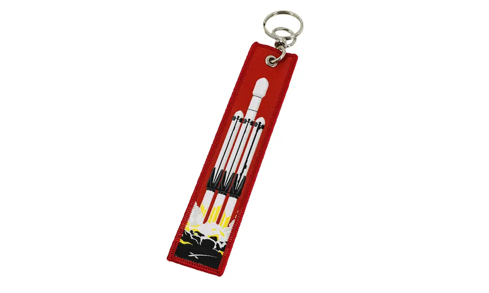 Spacex Falcon heavy / Remove before flight key chain ring, Productopties: SpaceX Falcon Zware sleutelhanger