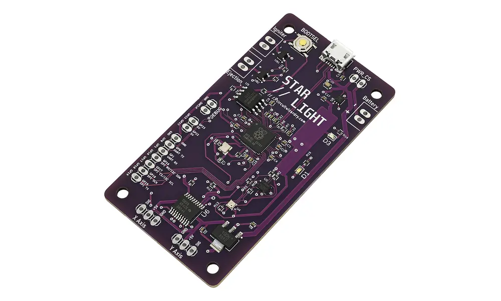 Carte de développement d'ordinateur de vol Starlight - RP2040 programmable - sans en-têtes, Options du produit: Ordinateur de vol Starlight - PAS D'EN-TÊTES
