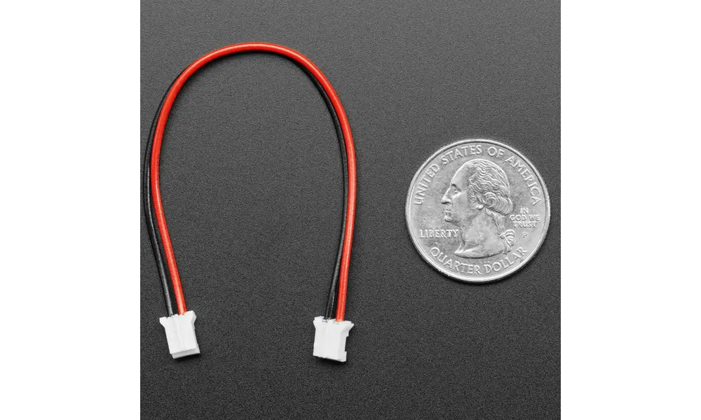 JST-PH 2-pin Jumper Cable - 100mm long, 2 image model rocketry
