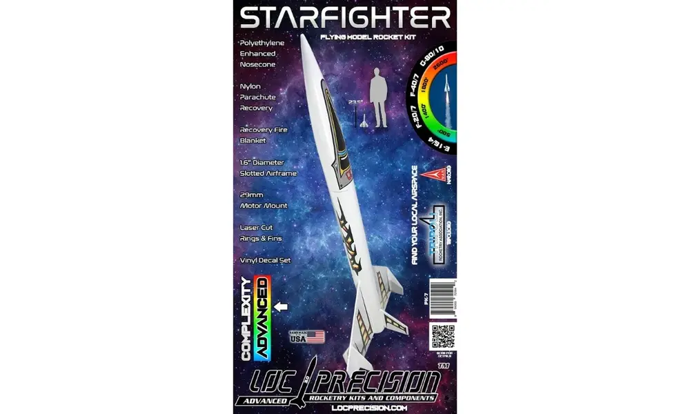 Star Fighter Loc precisionsmodellraketbyggsats, 2 image model rocketry