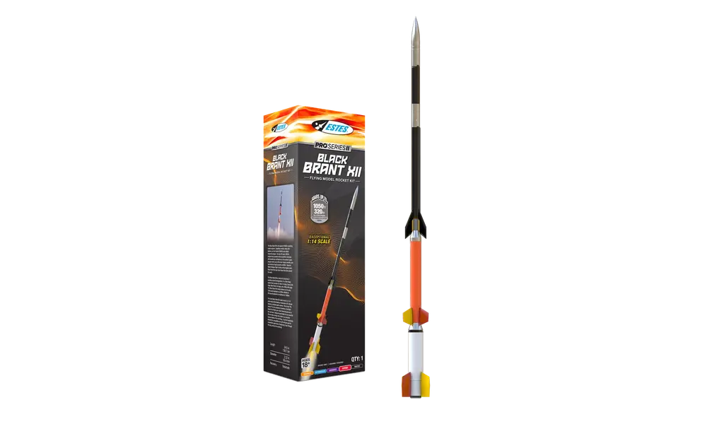 Cohete modelo Brant XII Estes negro