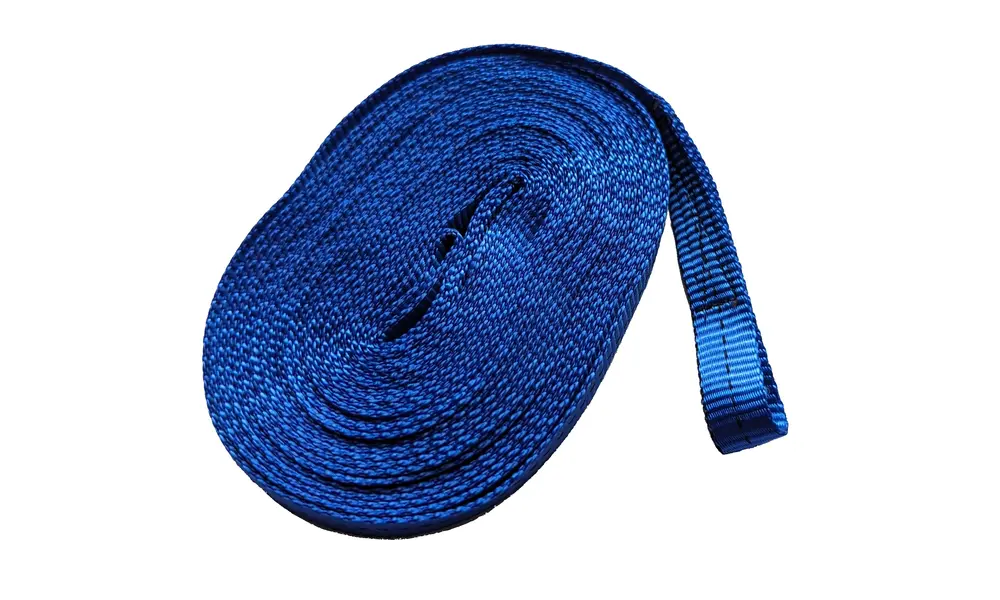 Arnés de recuperación de nailon tubular azul de 1/2" y 10 m con bucles cosidos, Otras opciones de producto: Arnés de nailon de 1/2" y 10 m