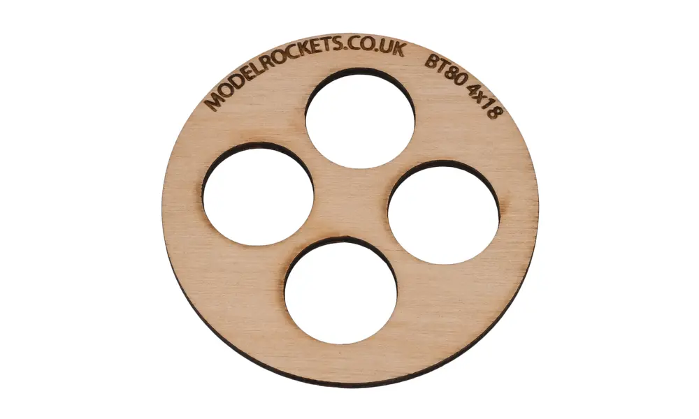 2x BT80 (65mm) 4x18mm centering ring (3mm plywood), Other product options: BT80 4x18mm model rocketry