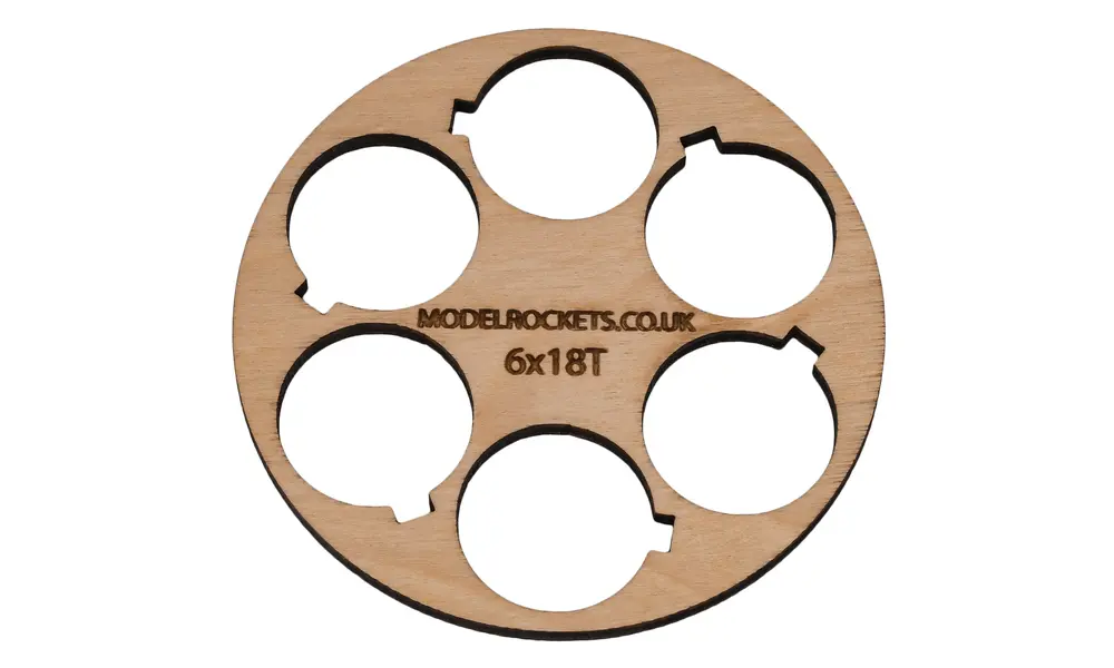2x Pierścień centrujący BT80 (65mm) 6x18mm z wycięciem na hak mocujący (sklejka 3mm), Inne opcje produktu: BT80 6x18mm (hak)