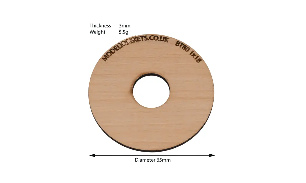 2x BT80 (65 mm) 1x anillo de centrado de 18 mm (madera contrachapada de 3 mm), Otras opciones de producto: BT80 1x18 mm, 2 image