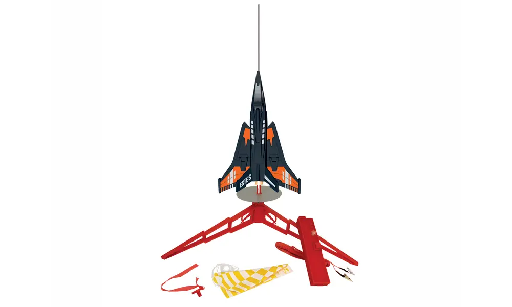 Deluxe Space Corps Centurion starter launch set -ready to fly, 3 motors - Estes model rocketry