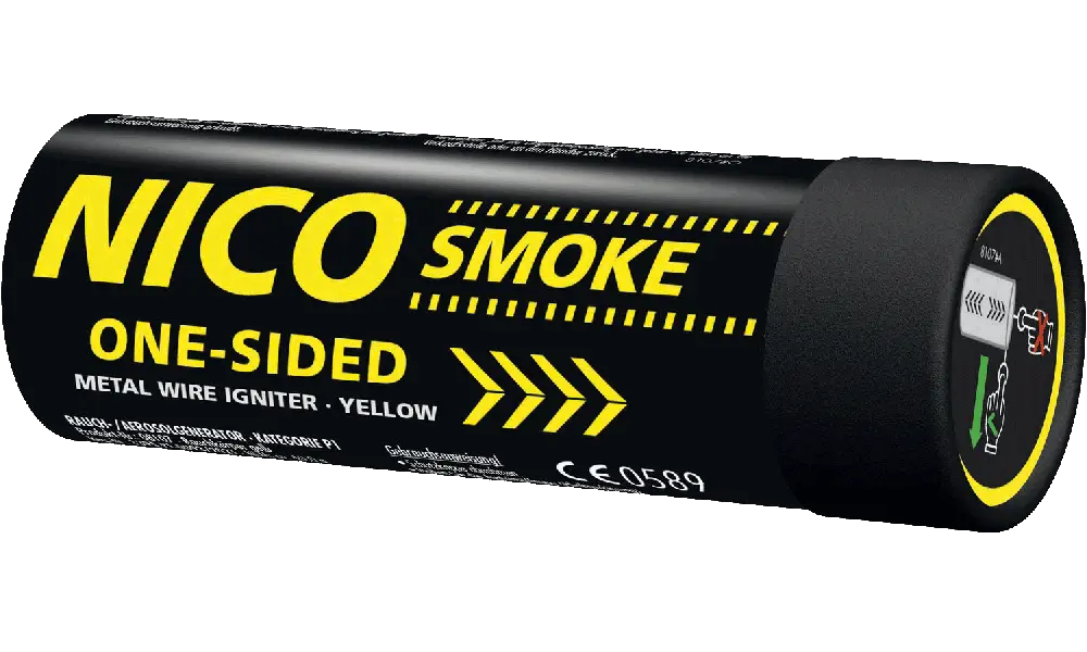 NICO Smoke, 80s, yellow 35mm, 2 image model rocketry