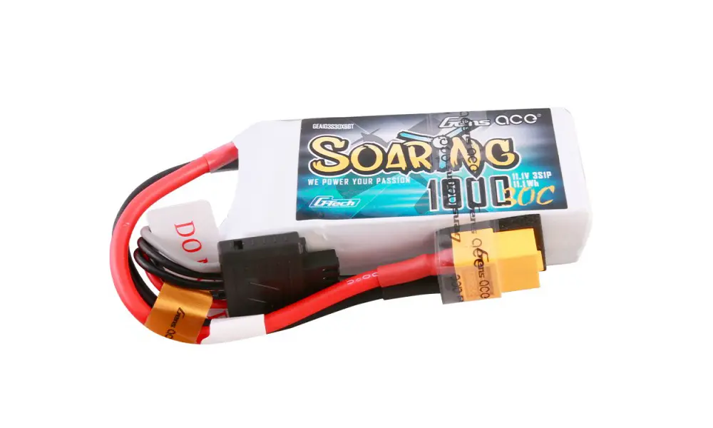 Li-Po G-Tech 3S 11.1V 1000mAh 30C Soaring med XT60, 5 image model rocketry