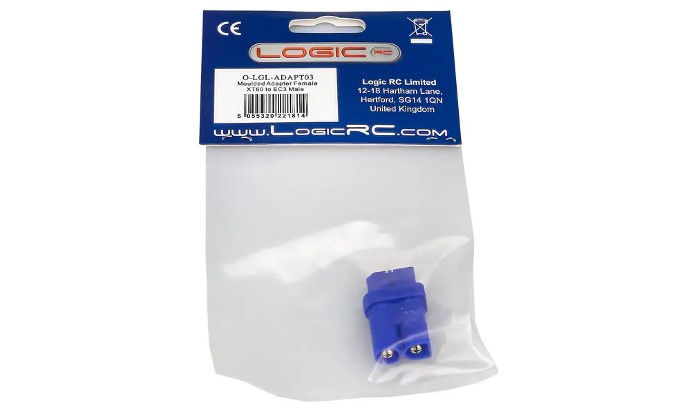 Geformter Adapter, Buchse XT60 auf EC3 Stecker