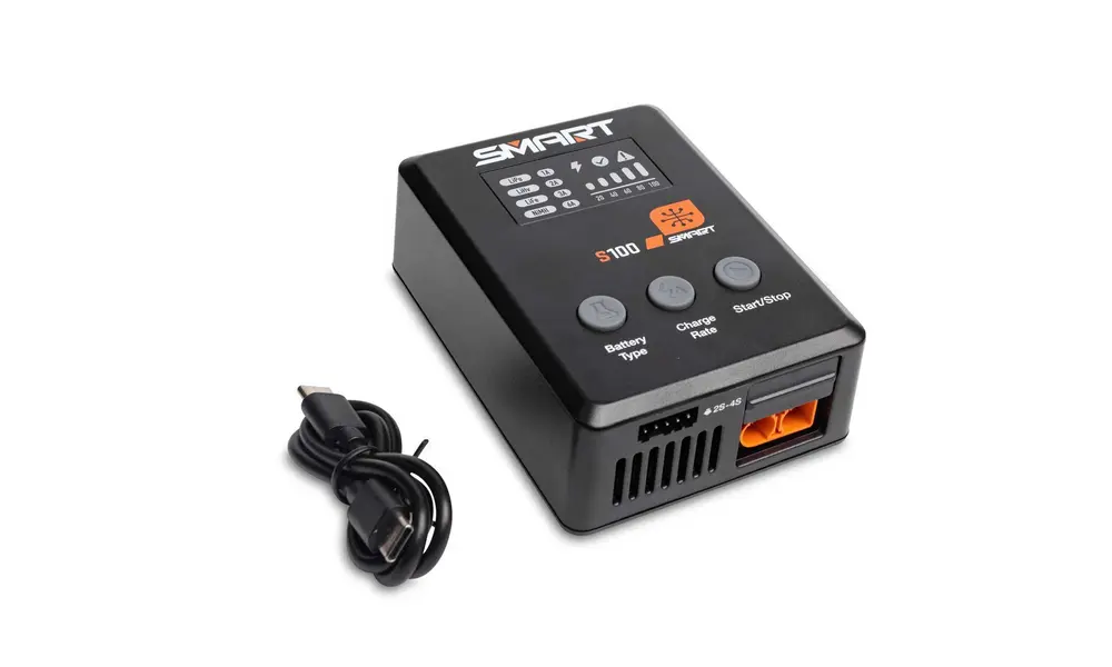 Caricabatterie intelligente Spektrum S100 1x100W USB-C IC3 e IC5