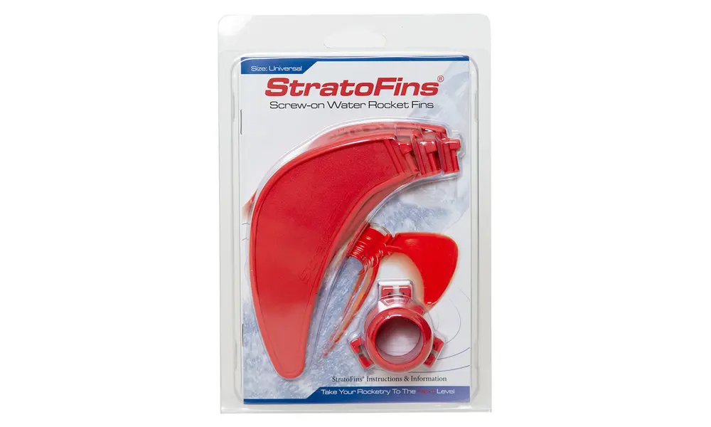 StratoFins® Screw-on water rocket fins, 2 image model rocketry