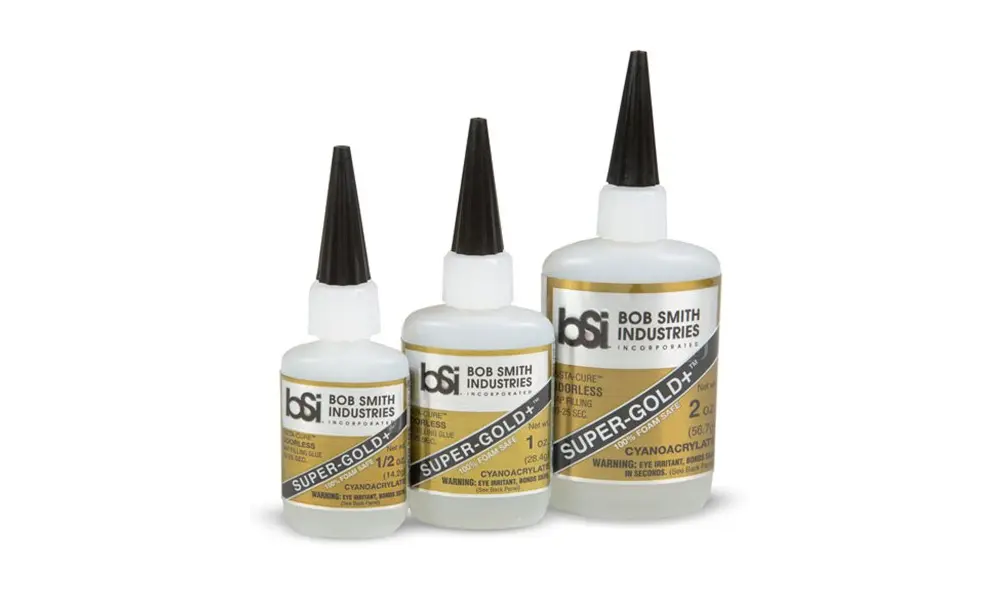 BSI Super-gold+ odourless foam safe gap fill CA 1oz, Other product options: BSI 1oz Super-gold odourless CA model rocketry