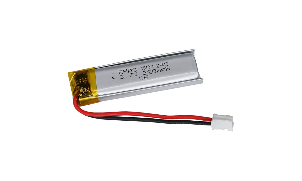 3,7V 220mAh 1S Litiumpolymer Lipo uppladdningsbart batteri 2mm JST PH model rocketry