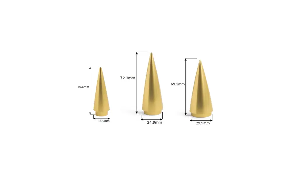 Embouts de cône de nez en aluminium M5 16 mm Black Cat, Options du produit: Embout de cône de nez en aluminium M5 de 16 mm, 4 image