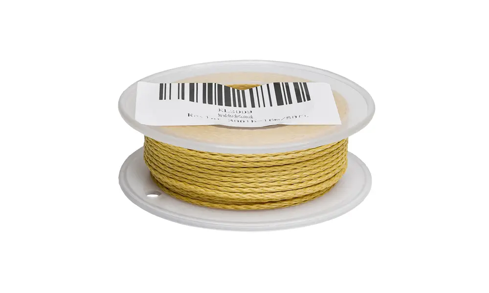 Cuerda de choque de Kevlar trenzada de 1,3 mm y 16 m (50 pies) de 136 kg (300 lb) [CLONE] [CLONE]