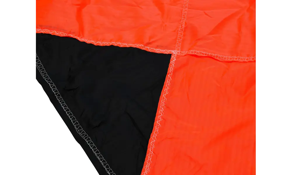 96" (2438mm) Crossfire reinforced topflight parachute (Neon Orange / Black), 2 image model rocketry