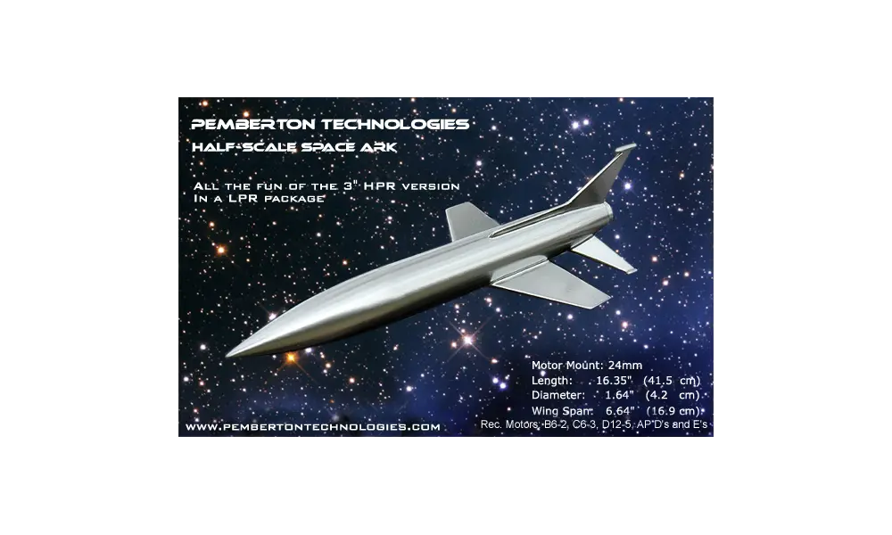 Space Ark Jr. model raketbyggesæt Pemberton, Andre produktmuligheder: Pemberton - Spacer Ark Jr. model rocketry