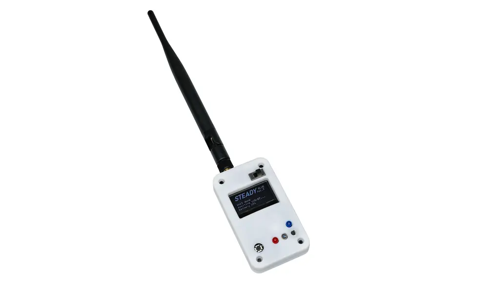 Наземна станція постійного світла синього кольору для трекера Fluctus Bluetooth з телефонним додатком, модель ракети 868 МГц та 915 МГц, Інші варіанти продукції: Постійно горить синій наземний індикатор model rocketry