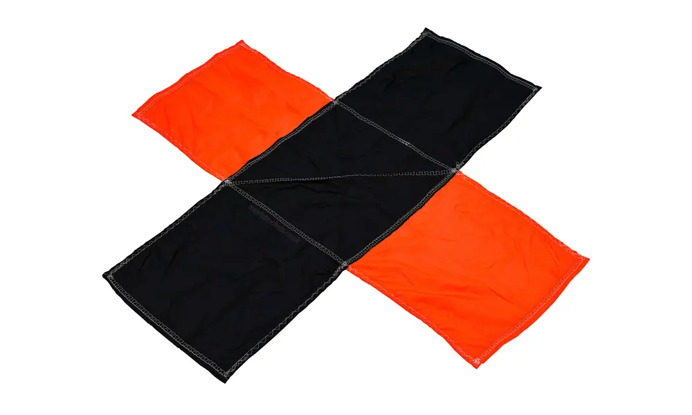 Parachute de vol renforcé de type Ultra-X de 144" (3658 mm) (orange fluo / noir)