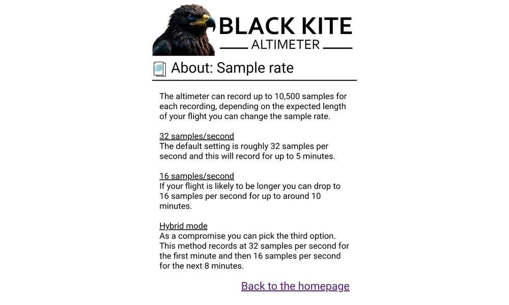 Black Kite Altimeter, flugbereiter Höhenmesser mit Protokollierung, WLAN und erweiterten Einstellungen, 8 image