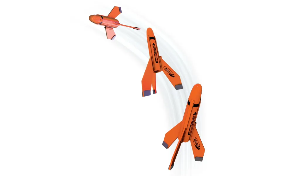 Stavebnice modelu rakety s oranžovou kulkou, úroveň dovednosti 2, 18mm motory, 3 image