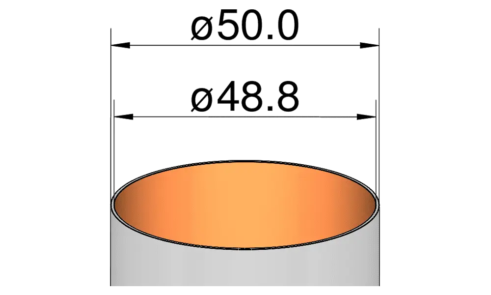 Cuerpo tubo 35mm x 385mm - fuselaje Klima [CLONE], 2 image