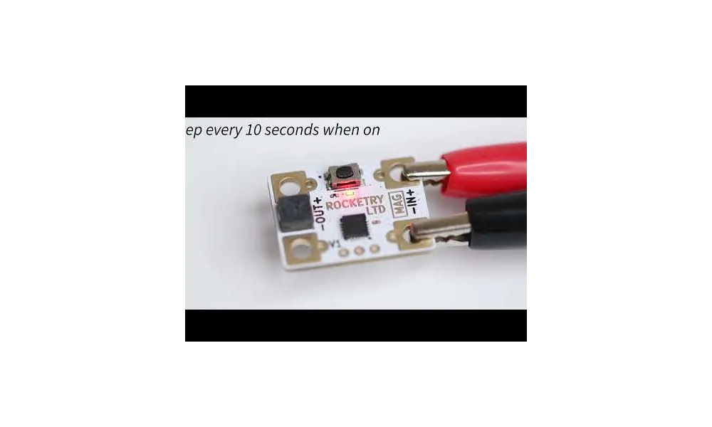 Magneettinen kytkin, älykäs valinnaisella tulolla ja summerilla - 35A huippu 10A jatkuva - 2.9V - 12V tulo, 6 image model rocketry